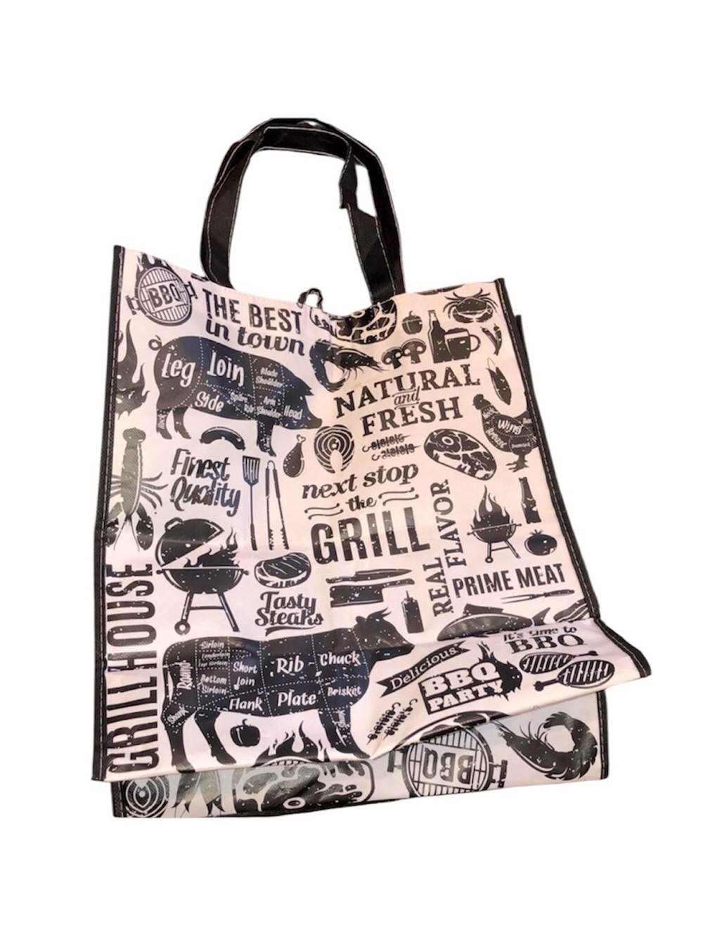 Adorable reusable market tote bag